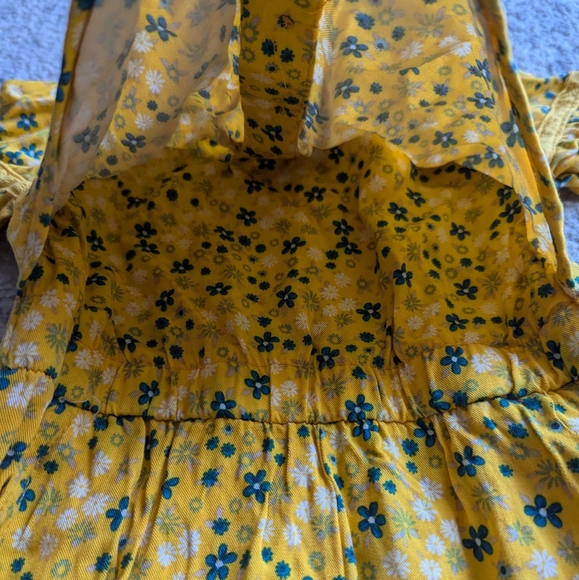 Nanette Lepore romper yellow floral one piece onesie baby girl toddler 3T - Picture 6 of 6